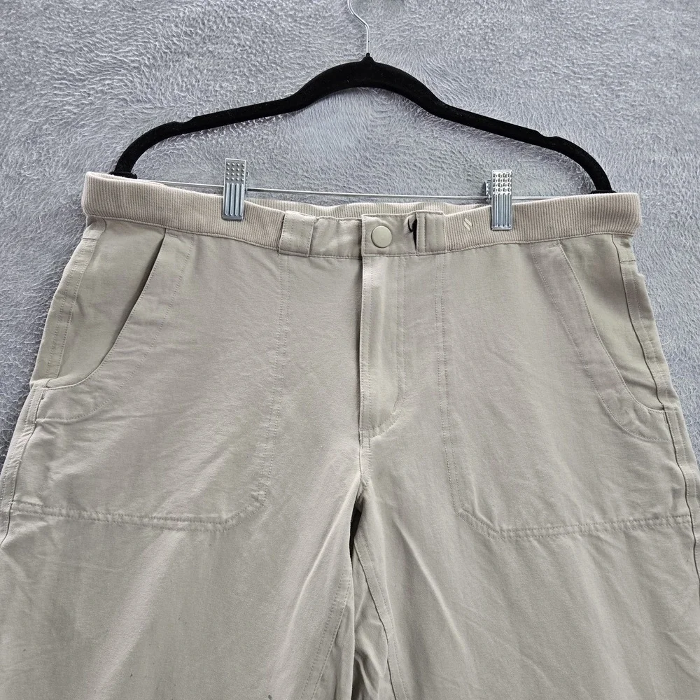Marmot Women Pants 32 Brown Elastane Nylon Back‎ Pocket Embroidery 30
